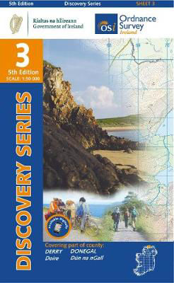Picture of Donegal North-East & Derry Map | Ordnance Survey Ireland | Inishowen Peninsula | OSI Discovery Series 3 | Ireland | Walks | Hiking | Maps | Adventure (Ireland Discovery Series)