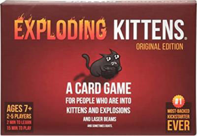 Picture of Original Edition by Exploding Kittens - Card Games for Adults Teens & Kids - Fun Family Games - A Russian Roulette Card Game