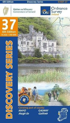 Picture of County Mayo South-West and Galway Map | Ordnance Survey Ireland | OSI Discovery Series 37 | Ireland | Walks | Hiking | Maps | Adventure (Irish Discovery Series)